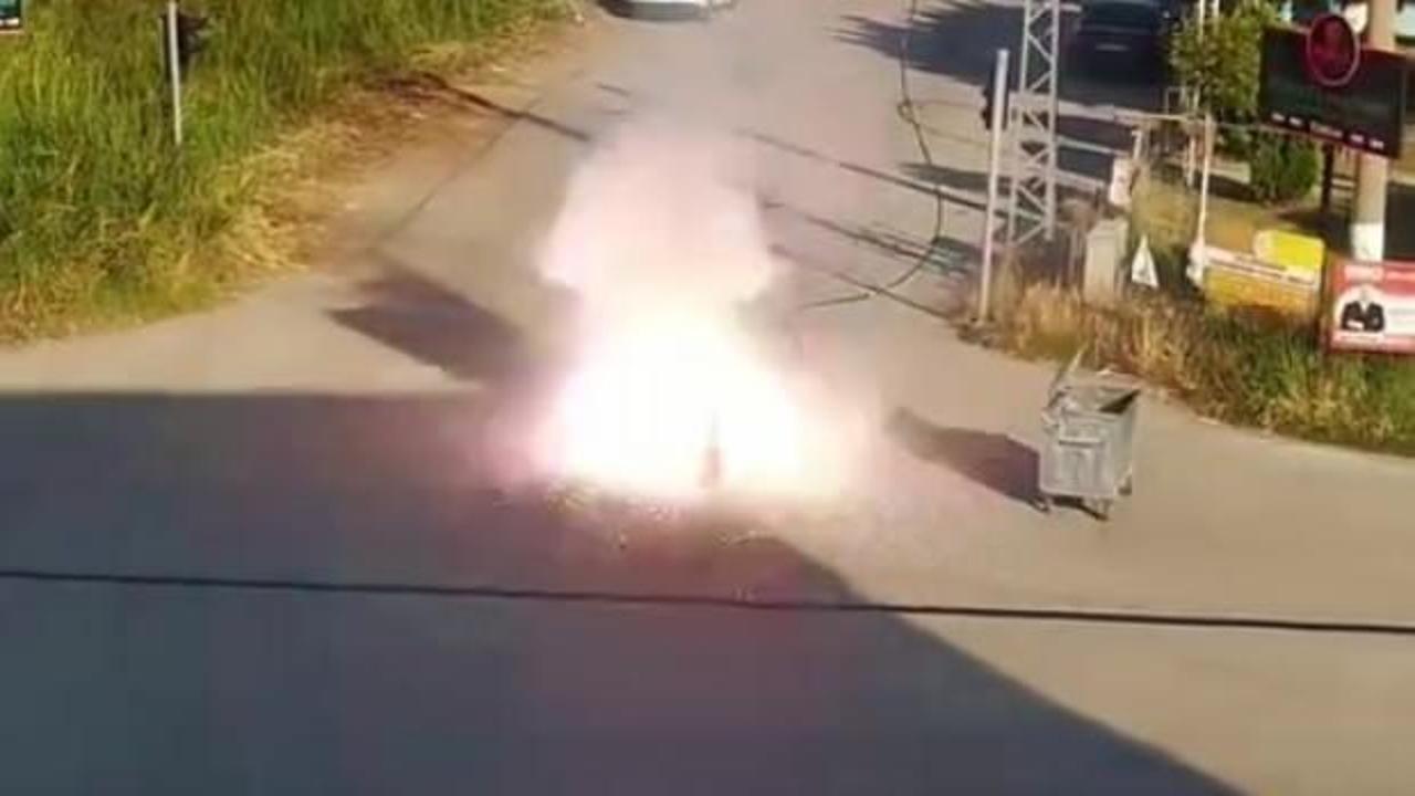 Hatay'da kavurucu sıcak nedeniyle elektrik telinde patlama meydana geldi