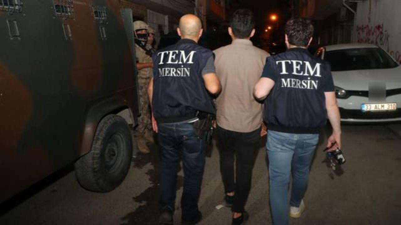 Mersin'de ter&ouml;r operasyonu: 12 zanlı yakalandı