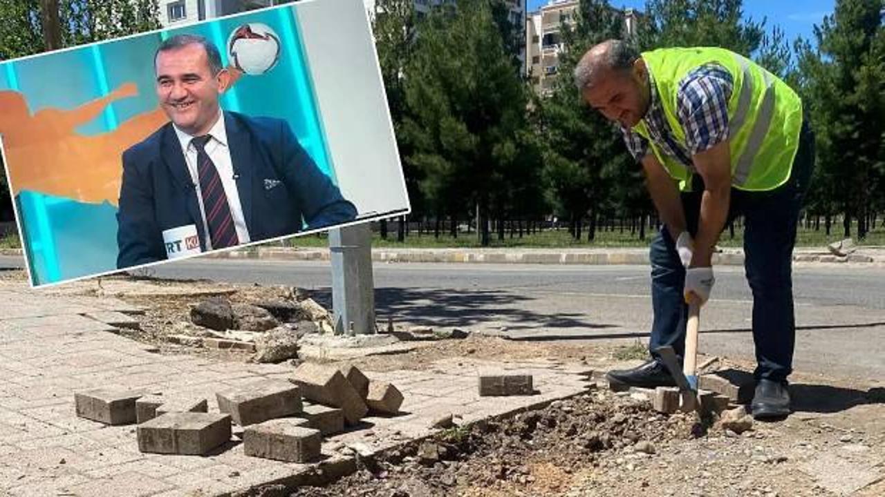 30 yıllık gazeteciyi parke taşı işine verdiler!