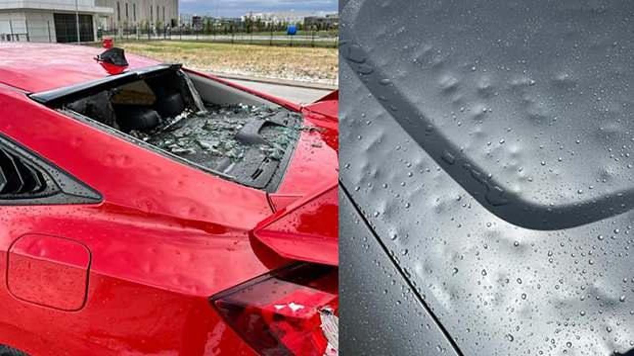 Kırklareli'de s&uuml;per h&uuml;cre ortalığı yıktı ge&ccedil;ti: Otomobiller haşat oldu!