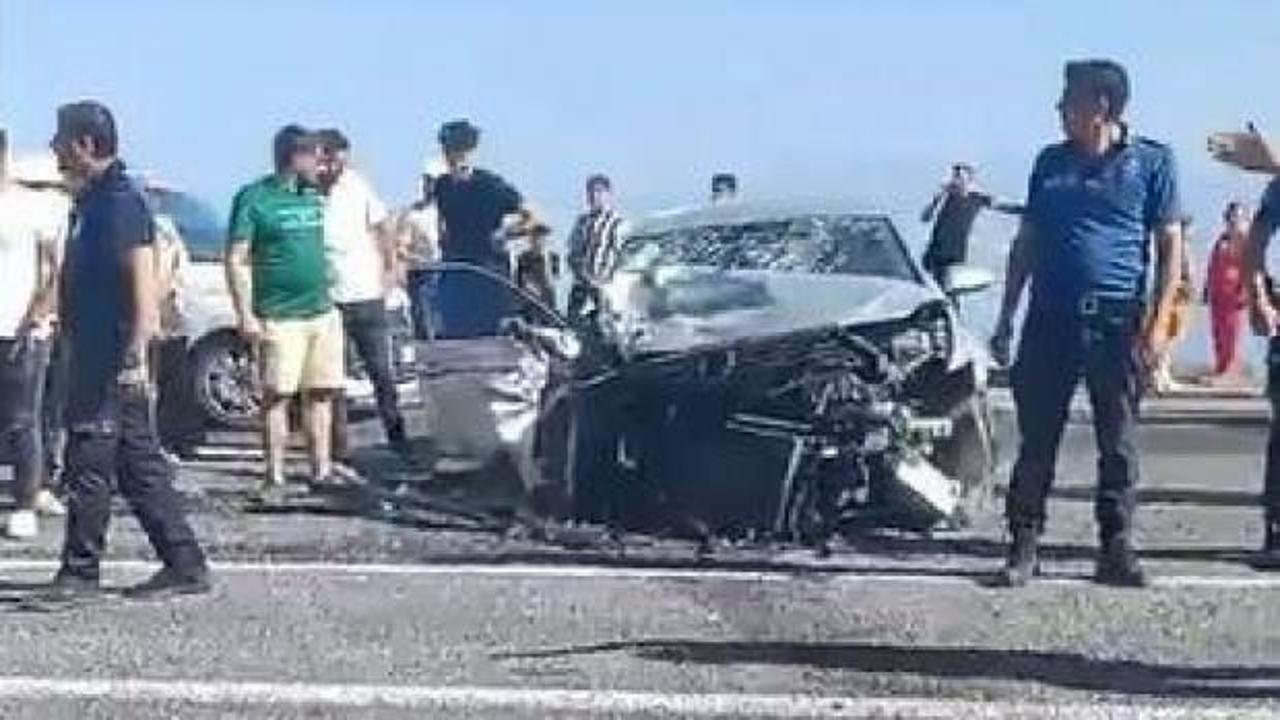 Başkanların otomobili kaza yaptı: 7 kişi yaralandı