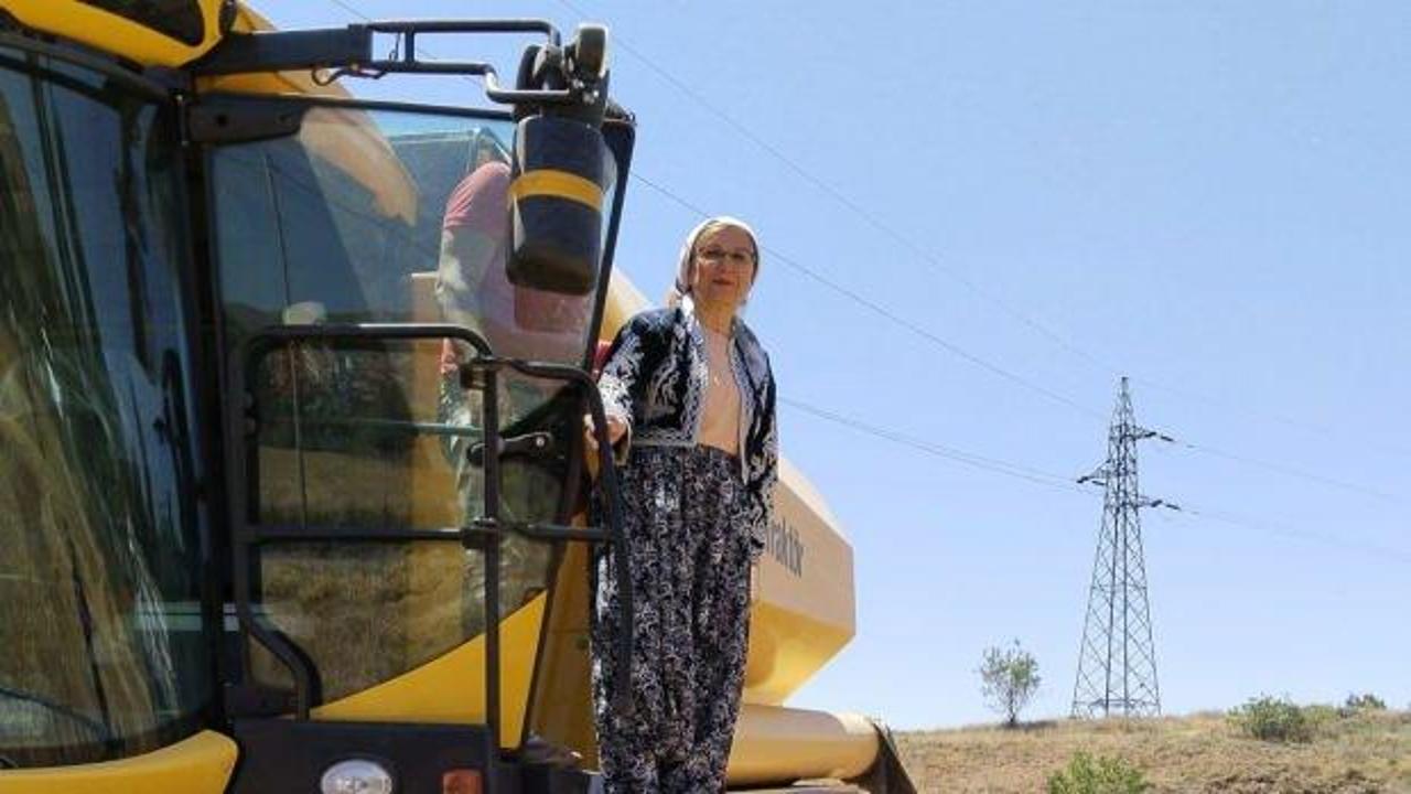 MHP Grup Başkanvekili Kılıç, Nevşehir'de biçerdöverle hasat yaptı