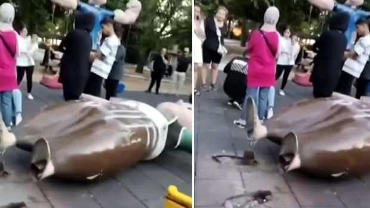 Avcılar'daki &ccedil;ocuk parkında facia kıl payı atlatıldı! Salıncak devrildi, 1 &ccedil;ocuk yaralandı