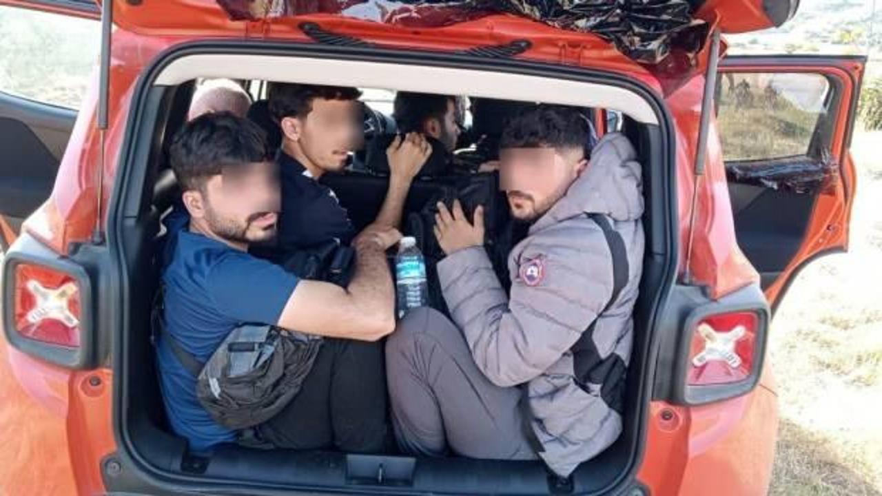 Bu ara&ccedil;tan 8 d&uuml;zensiz g&ouml;&ccedil;men ile bir ka&ccedil;ak&ccedil;ı &ccedil;ıktı! İ&ccedil;lerinden birinin kimliği şaşırttı