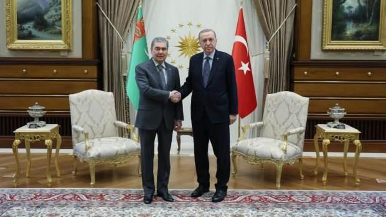 Cumhurbaşkanı Erdoğan, Türkmenistan lideri ile görüştü!