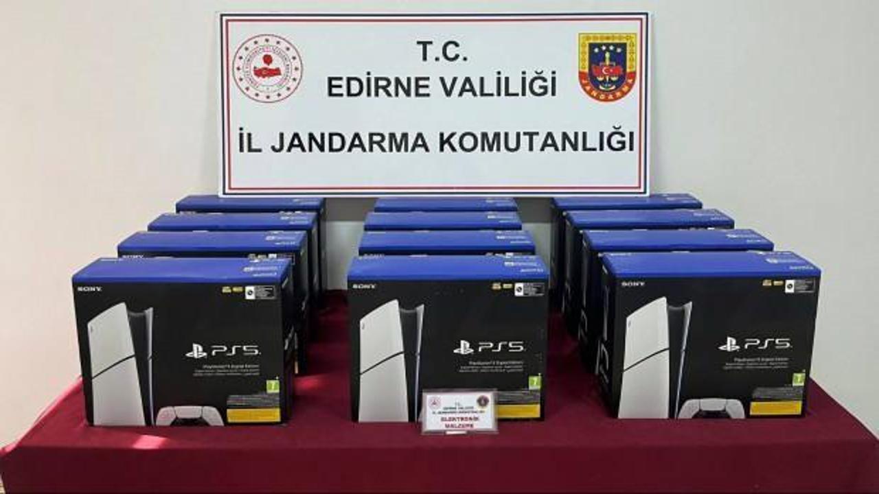 Edirne'de 300 bin TL değerinde oyun konsolları ele geçirildi