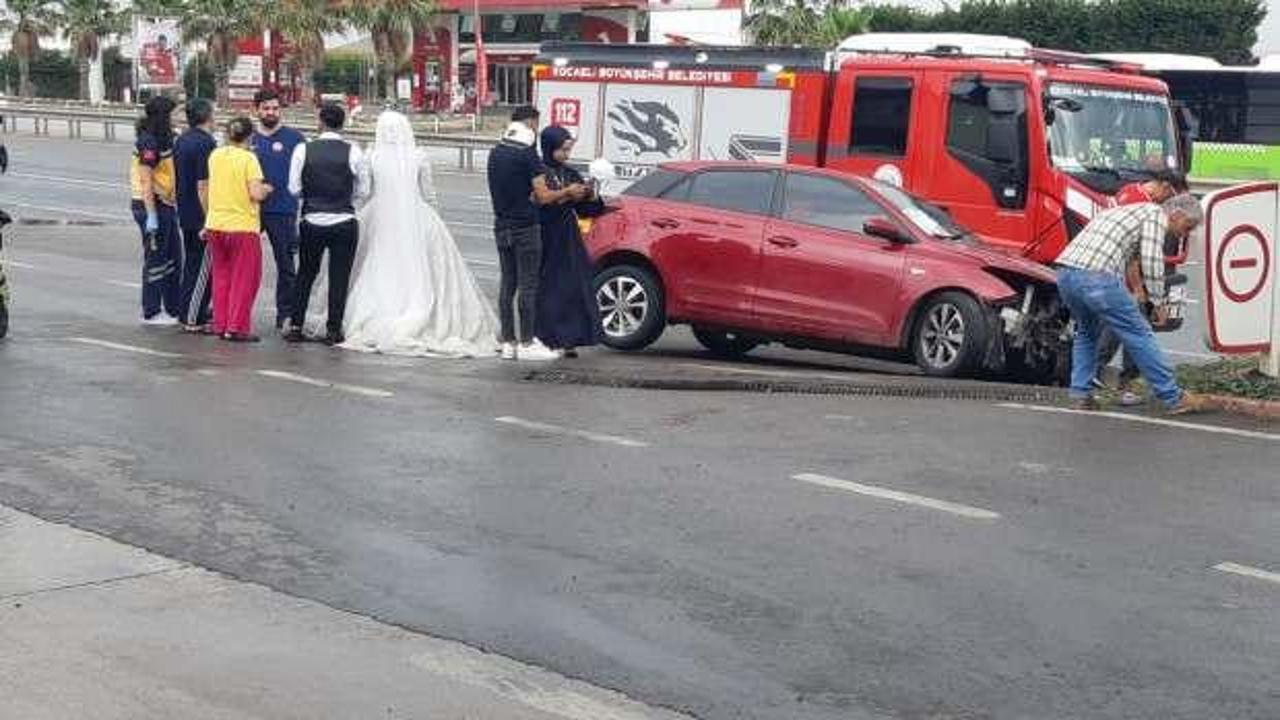 Gelin ve damat düğün öncesi kaza geçirdi!