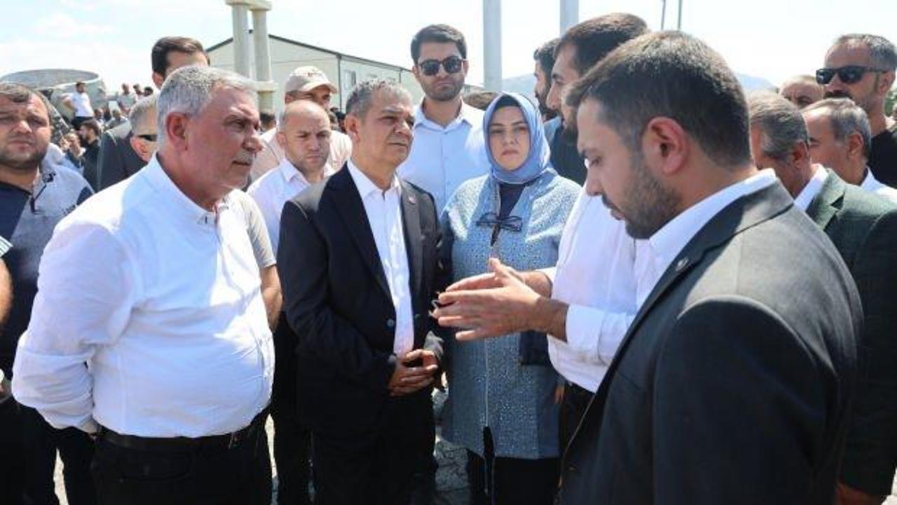 AK Parti heyetinden grevde olan iş&ccedil;ilere destek