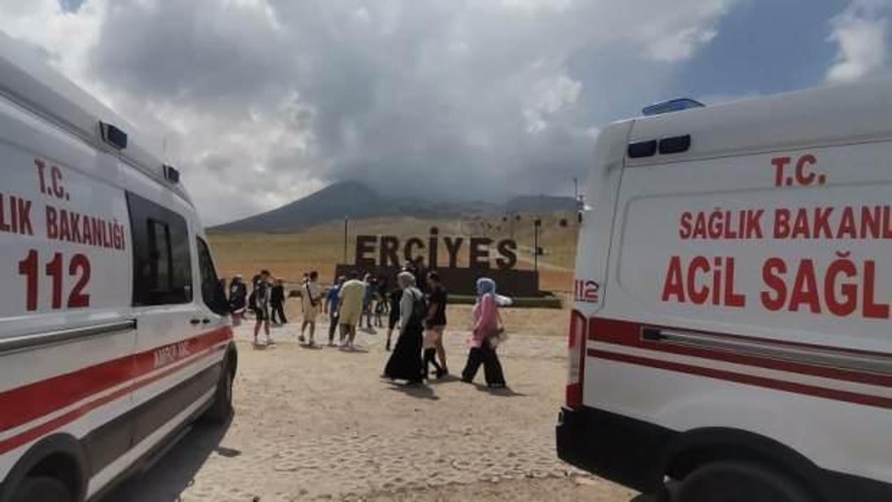 Erciyes’te dağcılar kaza geçirdi