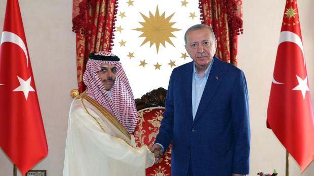 Cumhurbaşkanı Erdoğan Suudi Arabistan Dışişleri Bakanı Al-Saud'u kabul etti