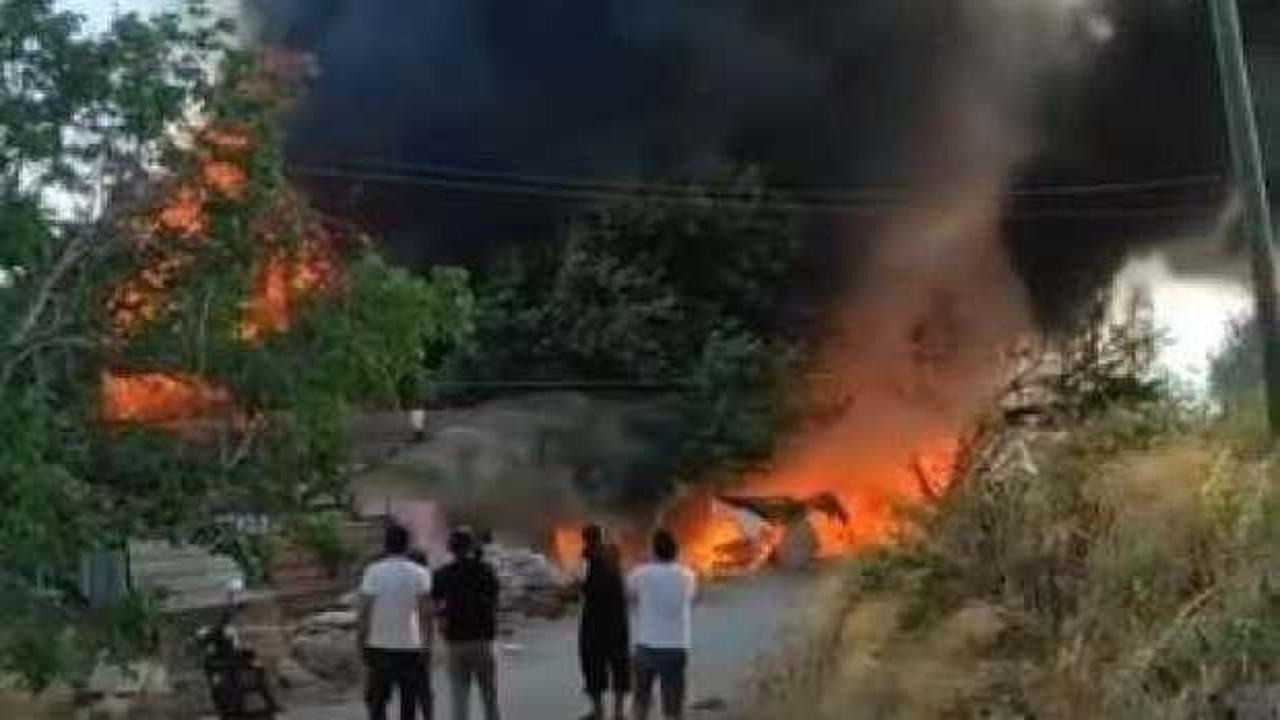 Kepez'de korkutan yangın