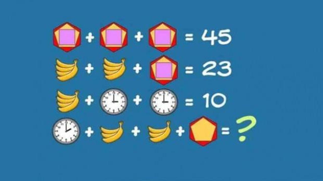 Matematik zeka oyunu: Sadece iyi bir matematikçi bu problemi 30 saniye içinde çözebilir!