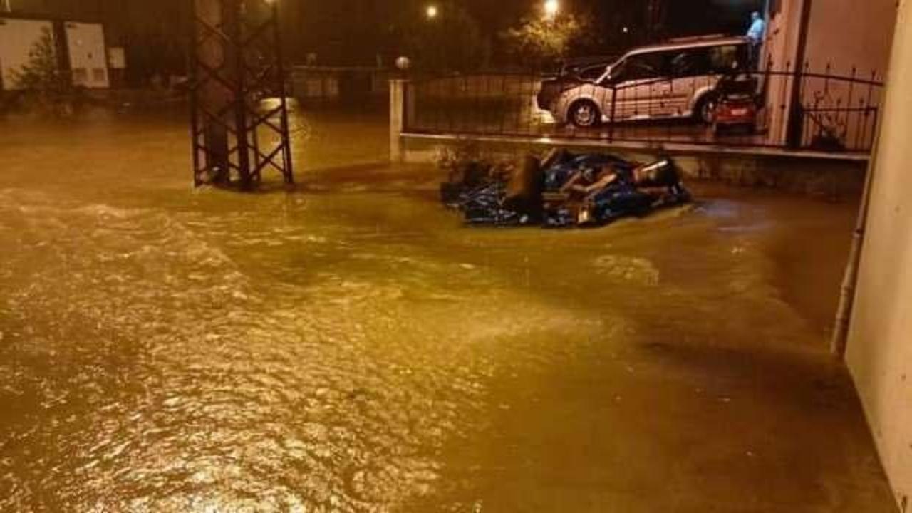 Sinop'ta şiddetli yağış taşkınlara yol açtı