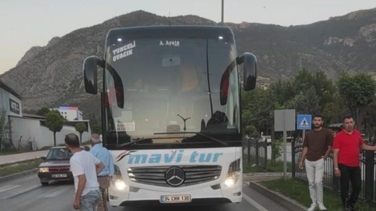 Amasya'da yolcu otobüsü yayaya çarptı!