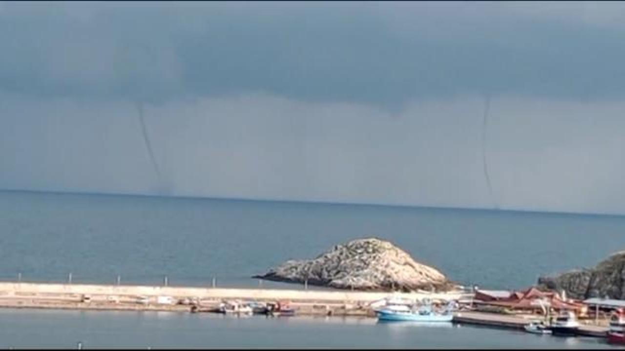 G&ouml;r&uuml;nt&uuml;ler Şile'den: Hortum oluştu!