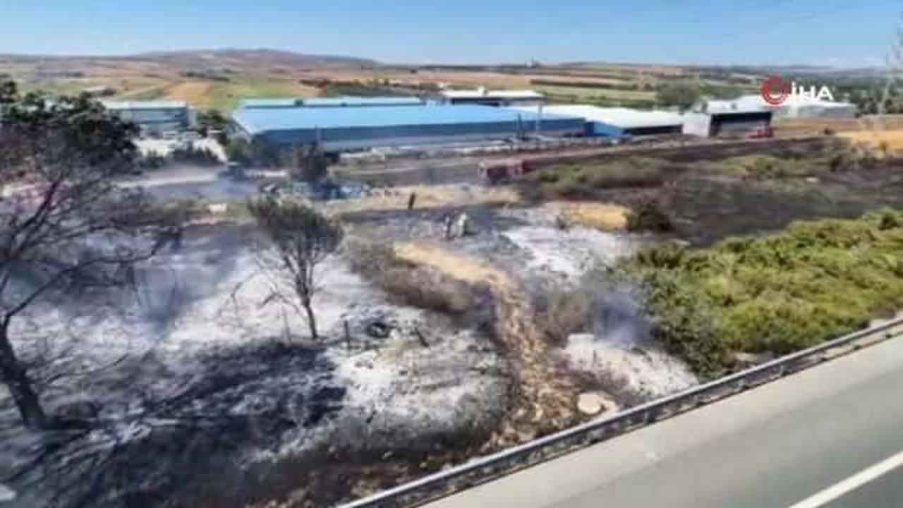 Silivri'de anız yangını: Edirne istikameti trafiğe kapatıldı!