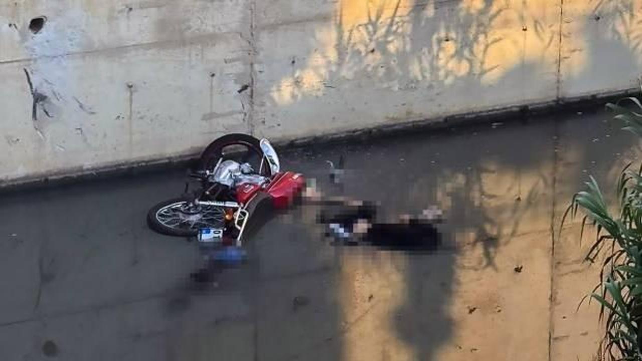 2 arkadaş, motosiklet ile sulama kanalında ölü bulundu