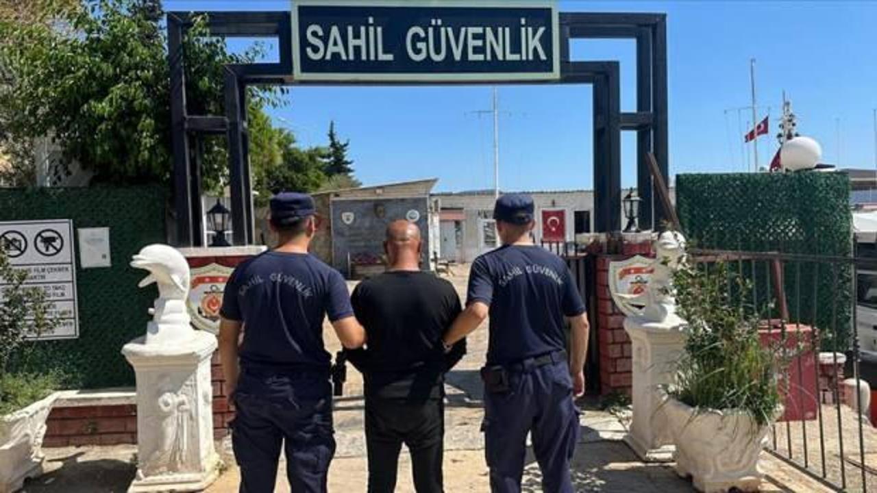 Cezaevinden izinli &ccedil;ıktı, adaya y&uuml;zerek ka&ccedil;maya &ccedil;alışırken yakalandı