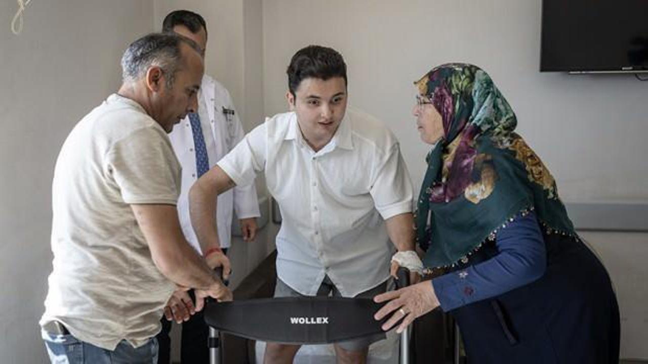 Beynini besleyip komadan &ccedil;ıkardılar! Y&uuml;r&uuml;meye başladı