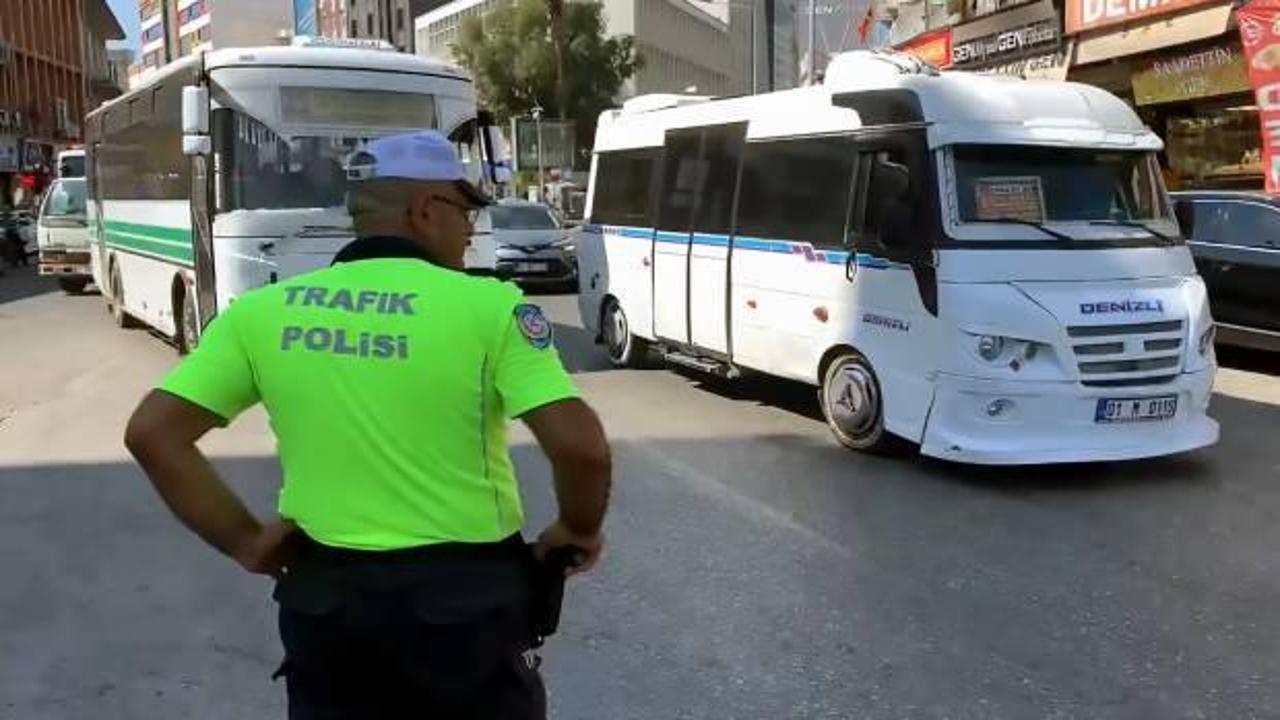 Gereksiz korna kullanan 46 dolmuş ve otobüs şoförüne ceza kesildi