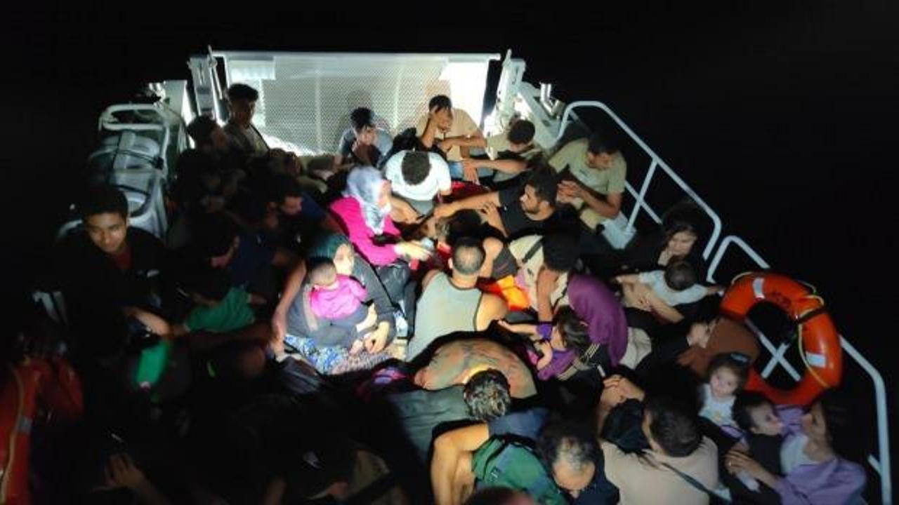 Muğla açıklarında 15'i çocuk 116 düzensiz göçmen kurtarıldı