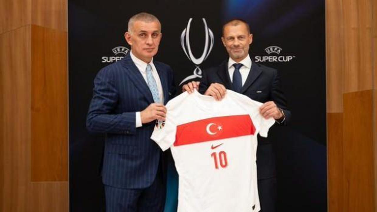 TFF Başkanı Hacıosmanoğlu ve Ceferin bir araya geldi