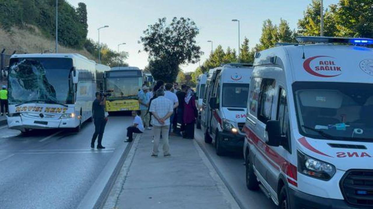 Yolcu otobüsü İETT otobüsüne çarptı: Yaralılar var!