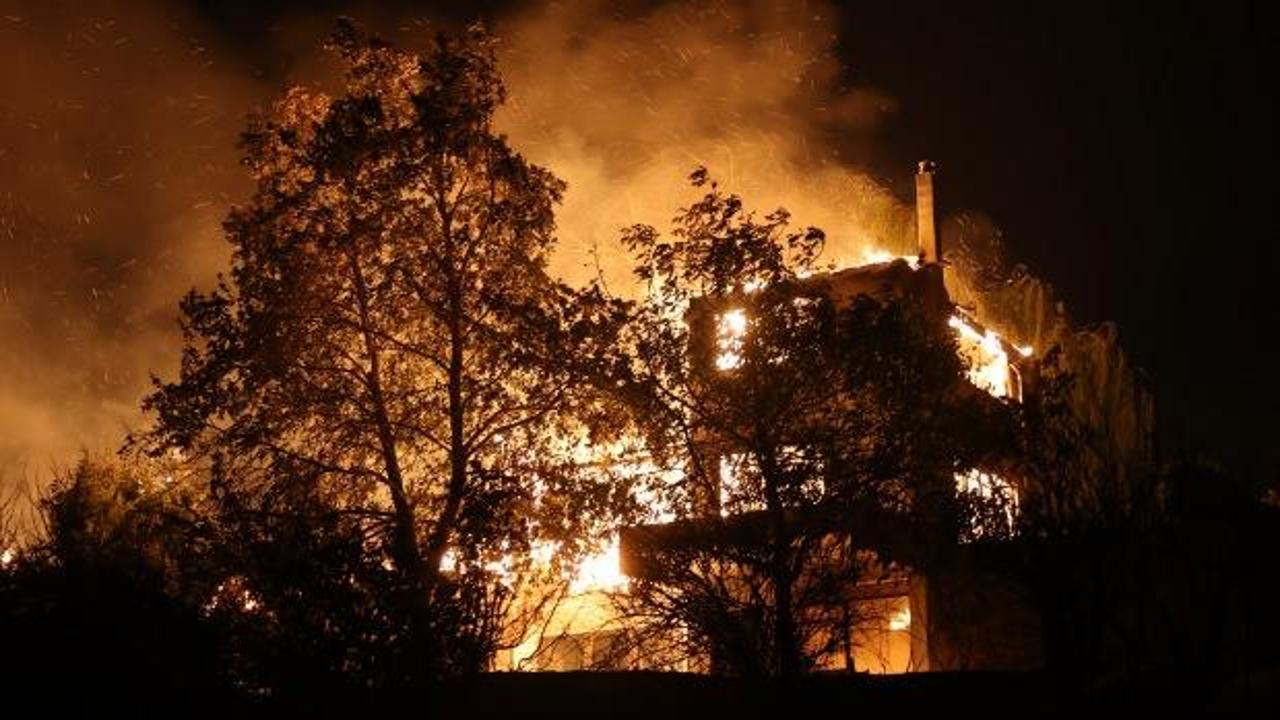 Yunanistan'daki orman yangınında elektrik kablosu ş&uuml;phesi!