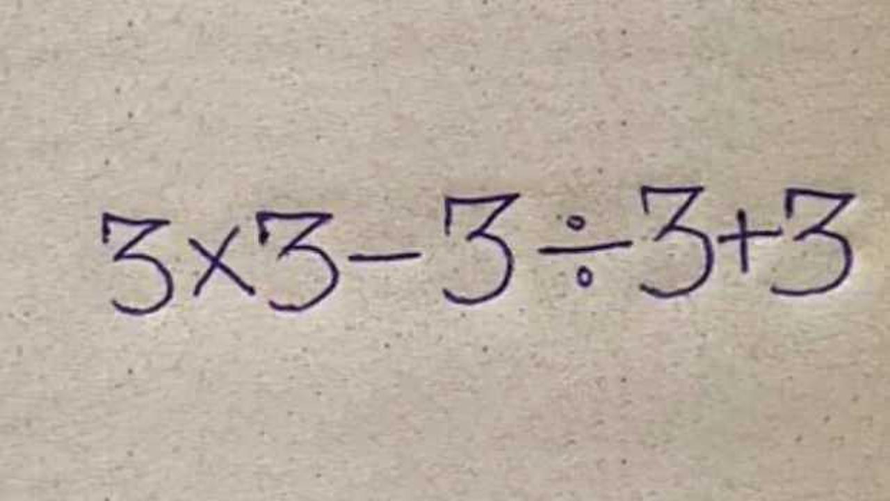 Zihninizi sarsacak matematik bulmacası: Cevabı bulabilecek misiniz?