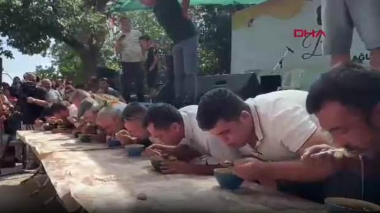 30 saniyede 1 kilo bal yedi