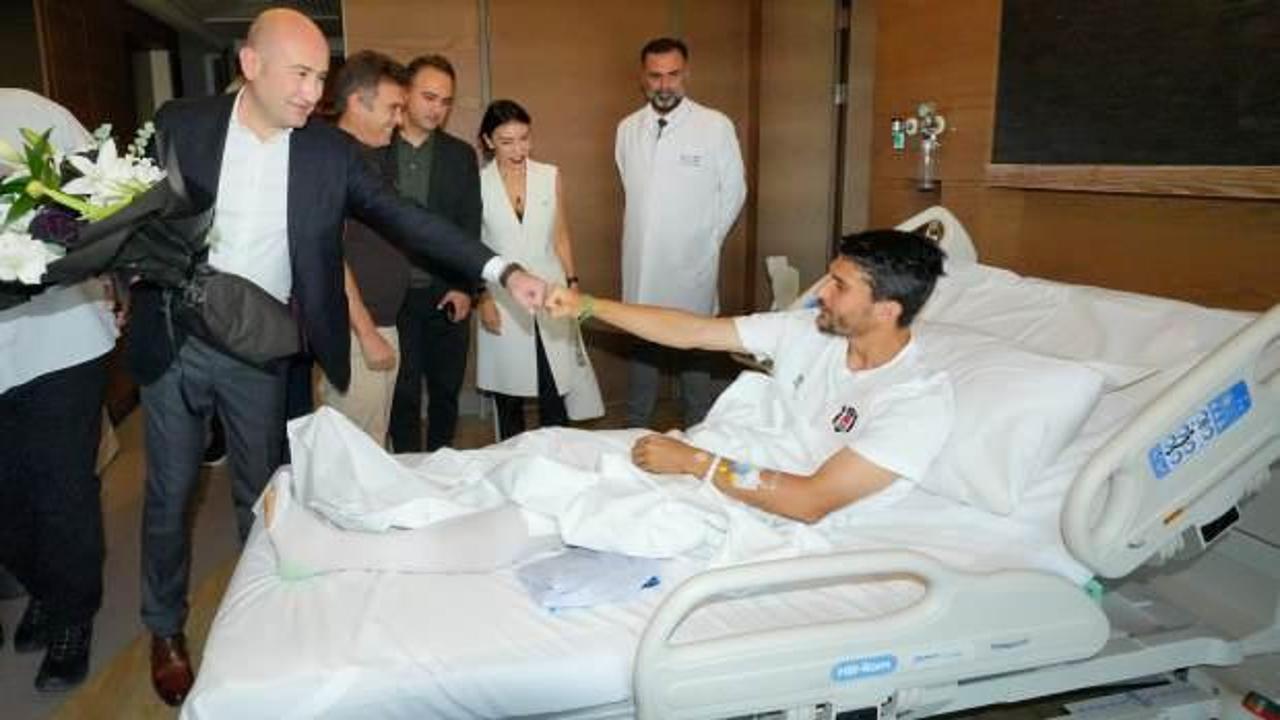 Beşiktaşlı yöneticilerden, Necip Uysal'a geçmiş olsun ziyareti