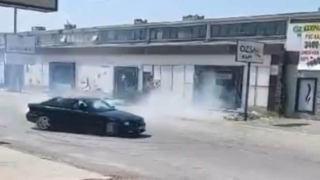 Bursa'da drift atan sürücü trafiği tehlikeye düşürdü