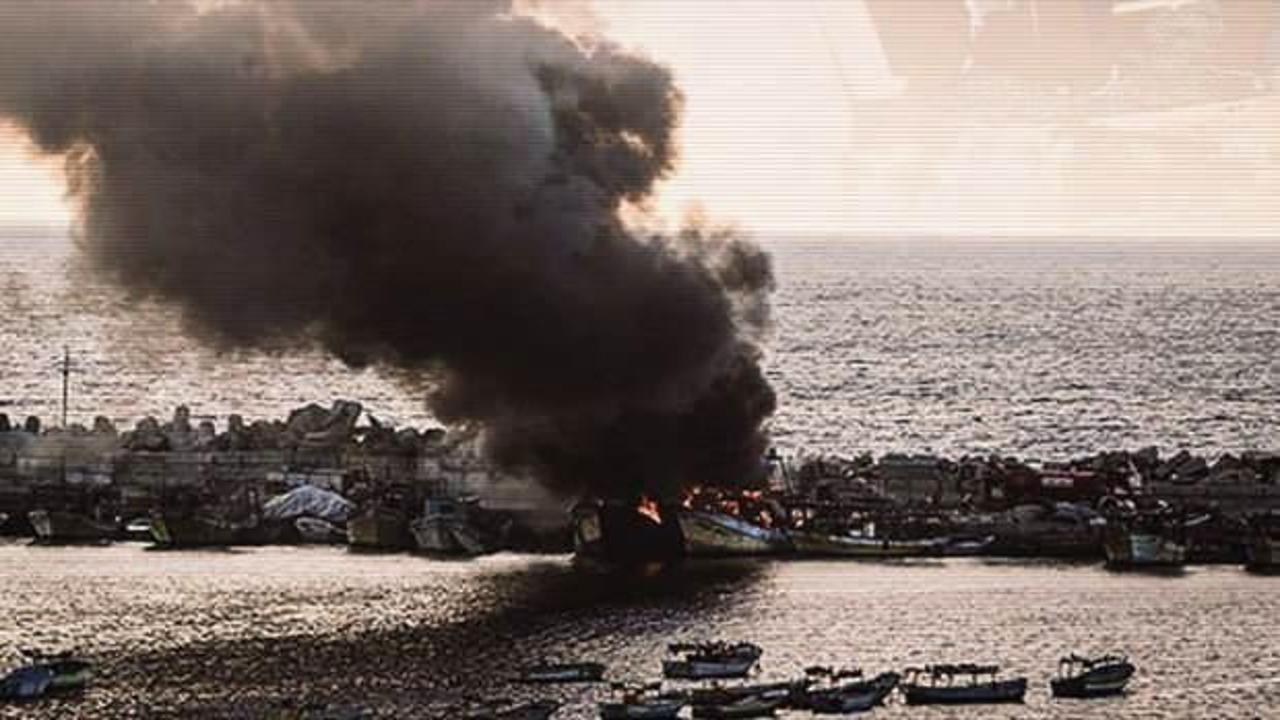 Katil İsrail, hava saldırısıyla 7 Filistinli balık&ccedil;ıyı &ouml;ld&uuml;rd&uuml;