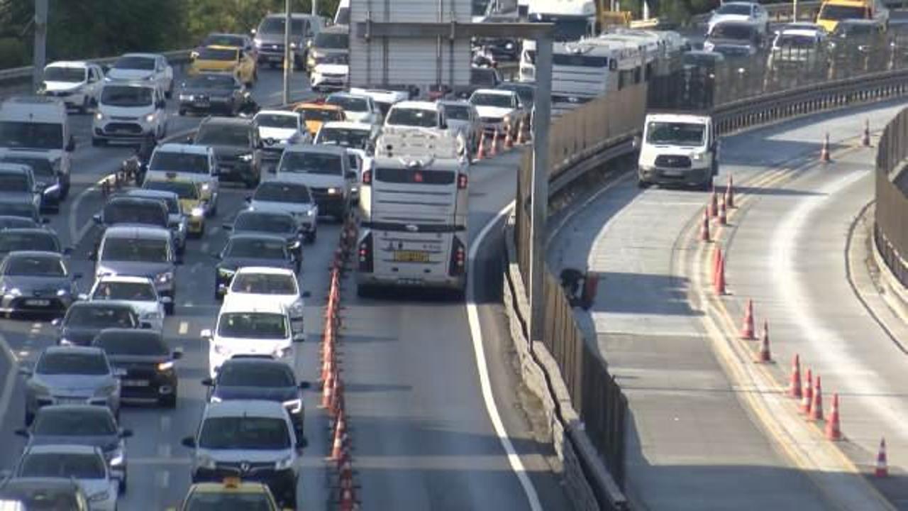 İstanbul'da 'beyaz yol' trafiği!