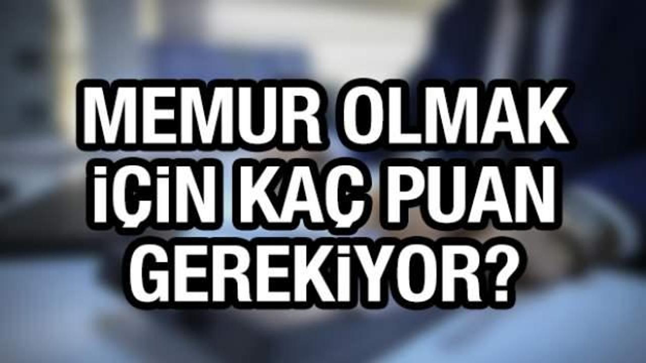 KPSS lisans memur alımı puanları kaç 2024? Memur olmak için kaç puan gerekiyor?