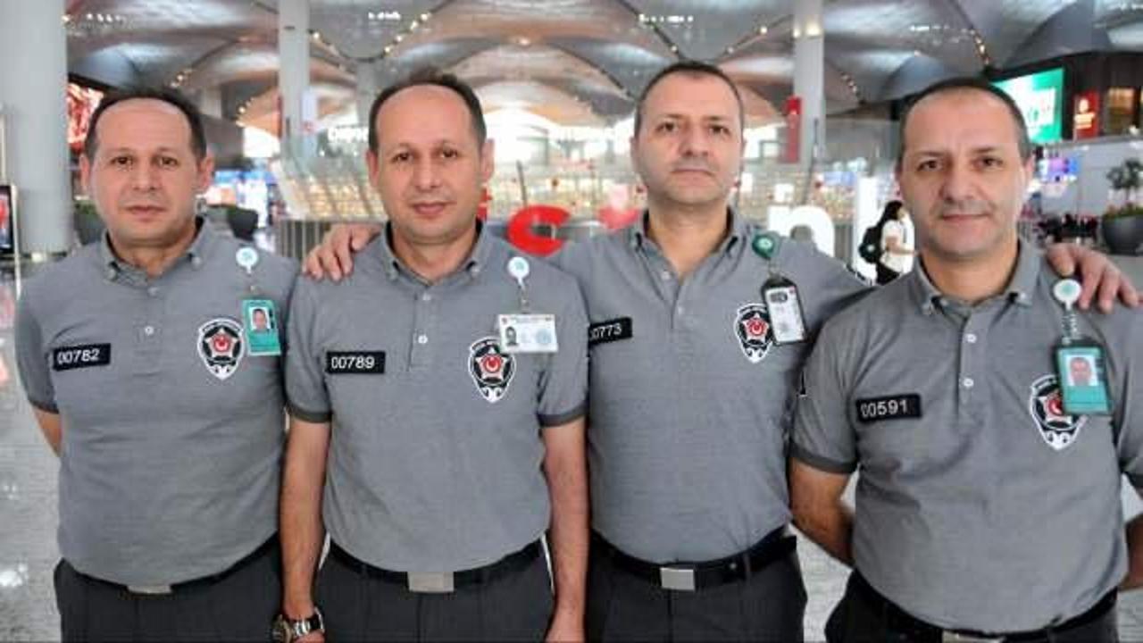 İstanbul Havalimanı&rsquo;nda yolcuları şaşırtan ikiz g&uuml;venlikler