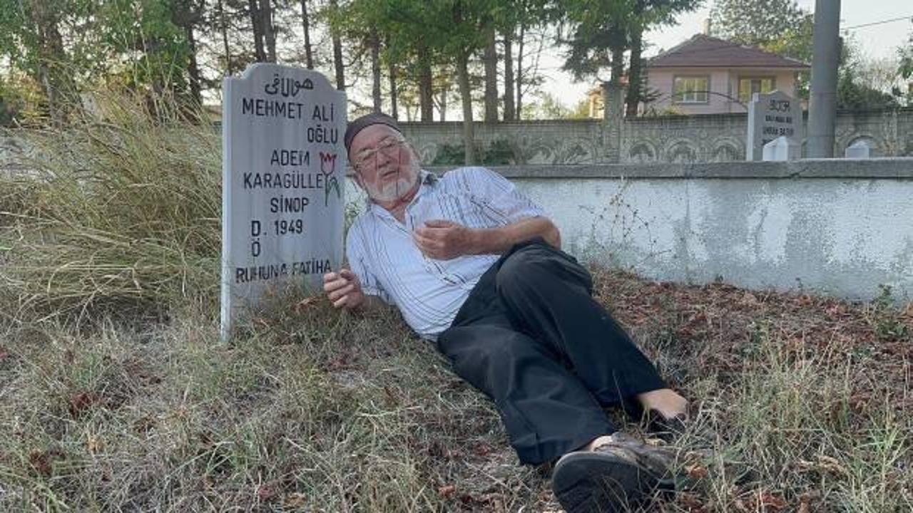 84 yaşındaki adam g&ouml;rd&uuml;ğ&uuml; r&uuml;yanın ardından mezar taşını yaptırdı