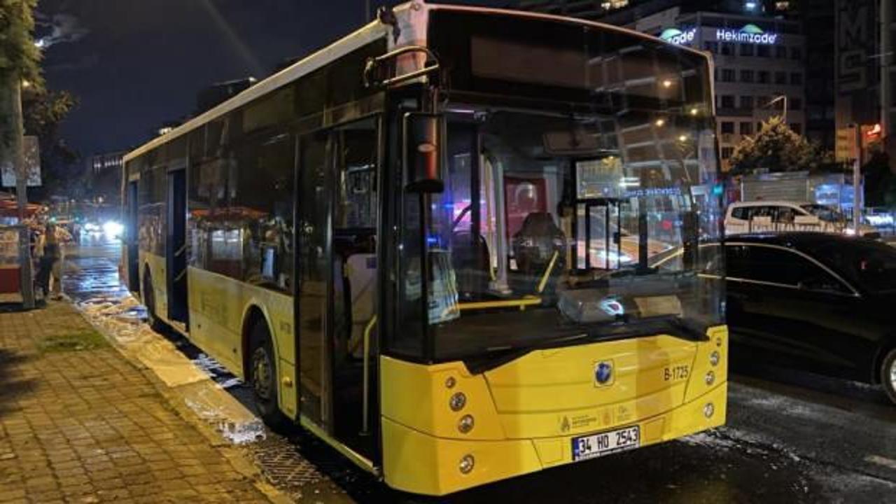 Beyoğlu’nda İETT otobüsünde korkutan yangın