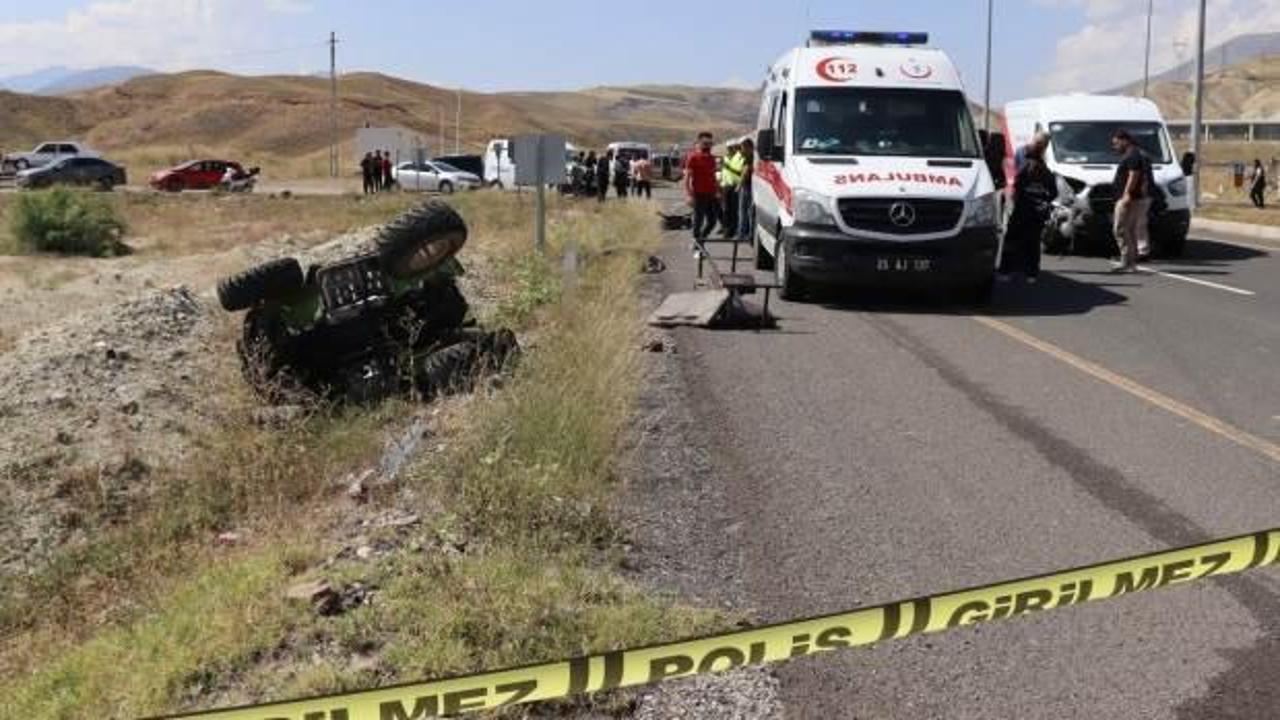 Erzurum'da minibüsün çarptığı ATV'nin sürücüsü öldü