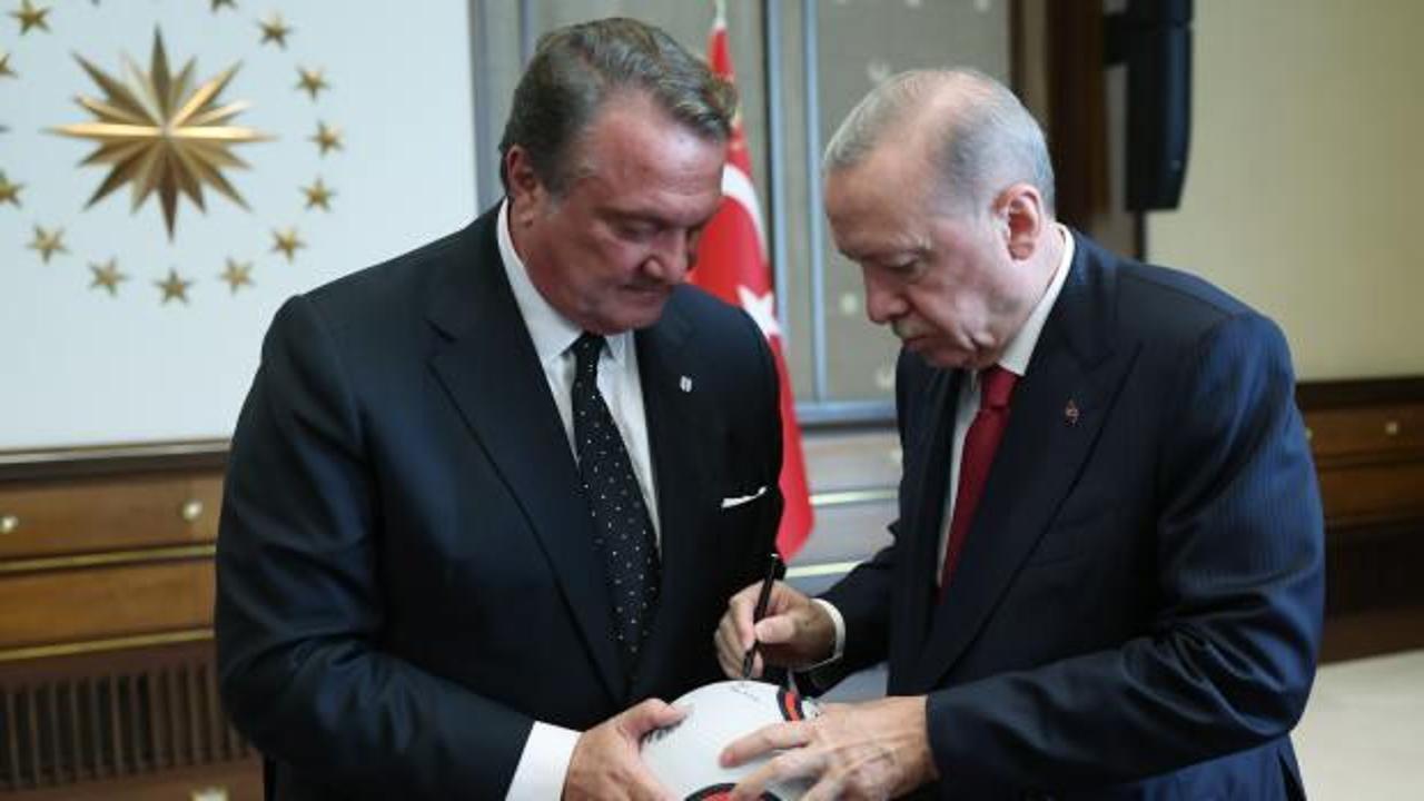 Cumhurbaşkanı Erdoğan, Beşiktaş heyetini kabul etti