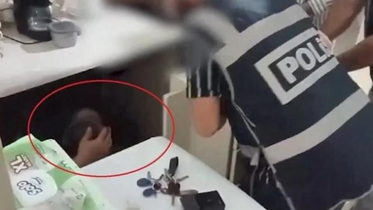 16 yıl hapisle aranan hükümlü, evindeki gizli bölmede yakalandı