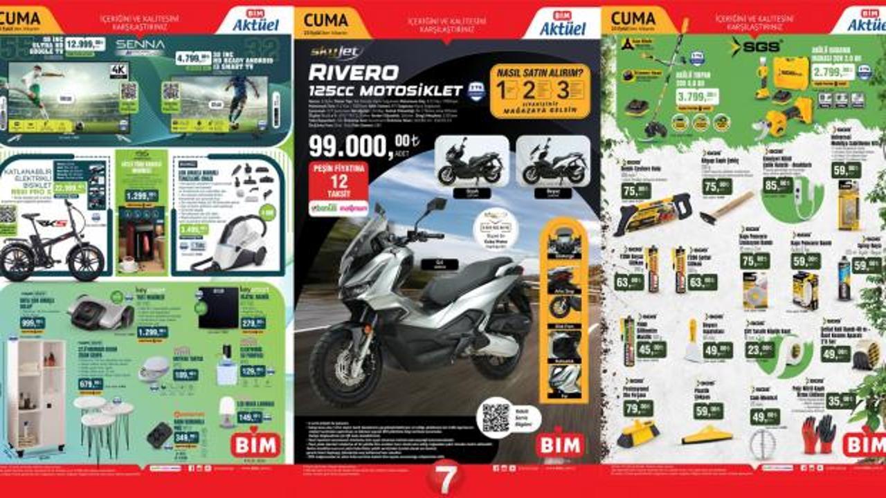 BİM Aktüel 20 Eylül 2024 Kataloğu! 125cc motosiklet, akülü tırpan, buharlı temizleyici, tanklı yazıcı