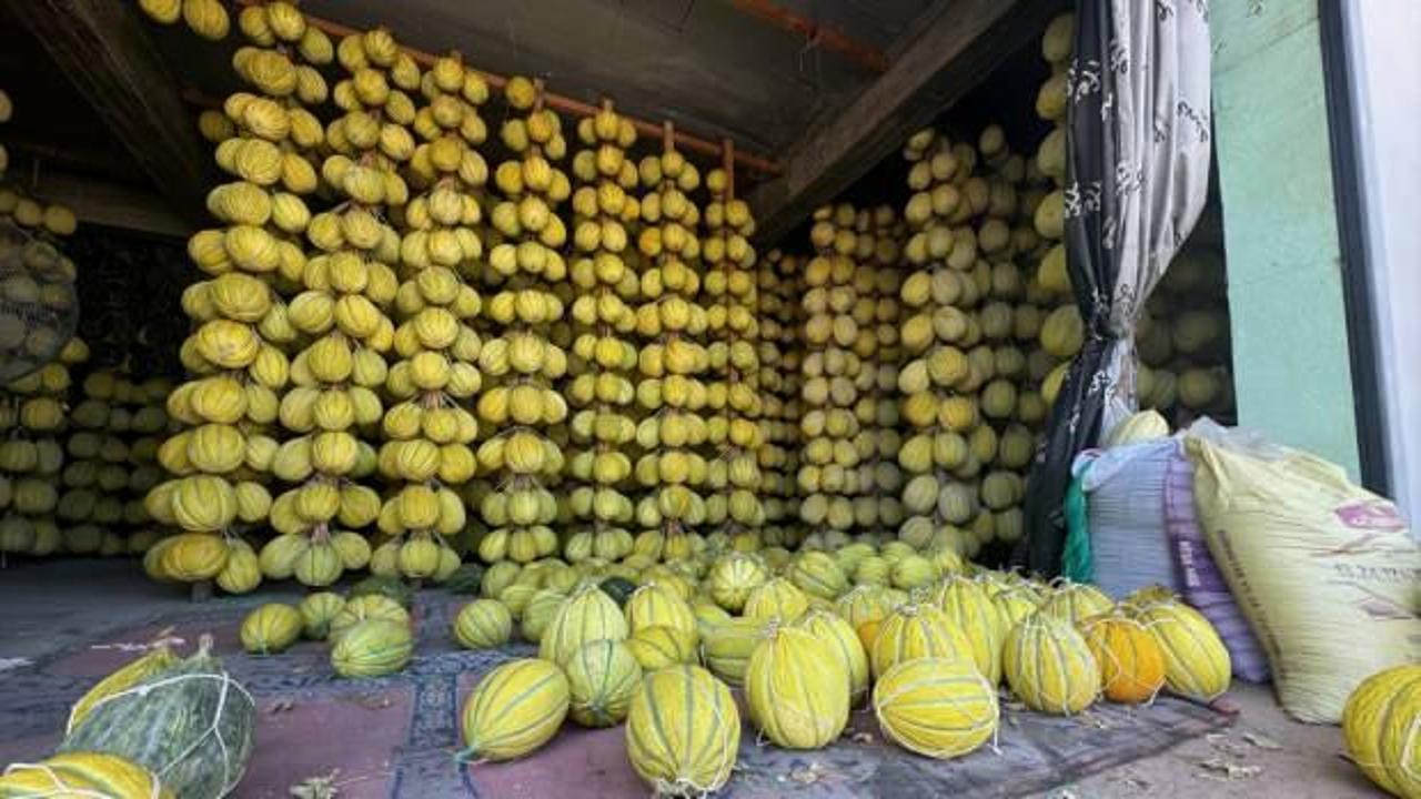 Kırkağa&ccedil; kavunu kış sofraları i&ccedil;in hazırlanıyor