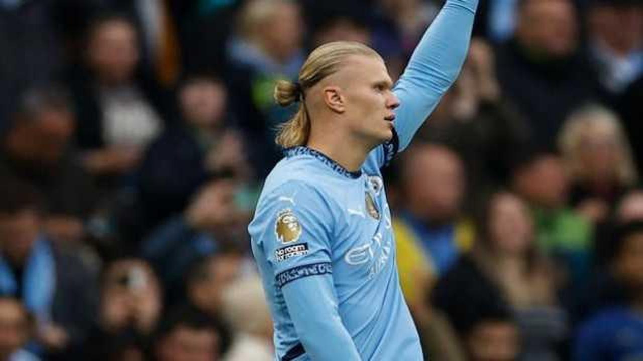 Premier Lig'de Haaland fırtınası! Ronaldo'nun rekorunu egale etti