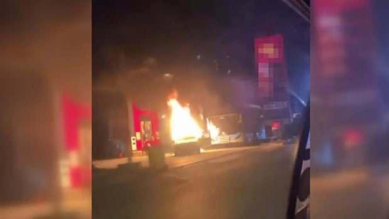 Ankara'da akaryakıt istasyonunda korkunç olay! Araç bir anda alev topuna döndü
