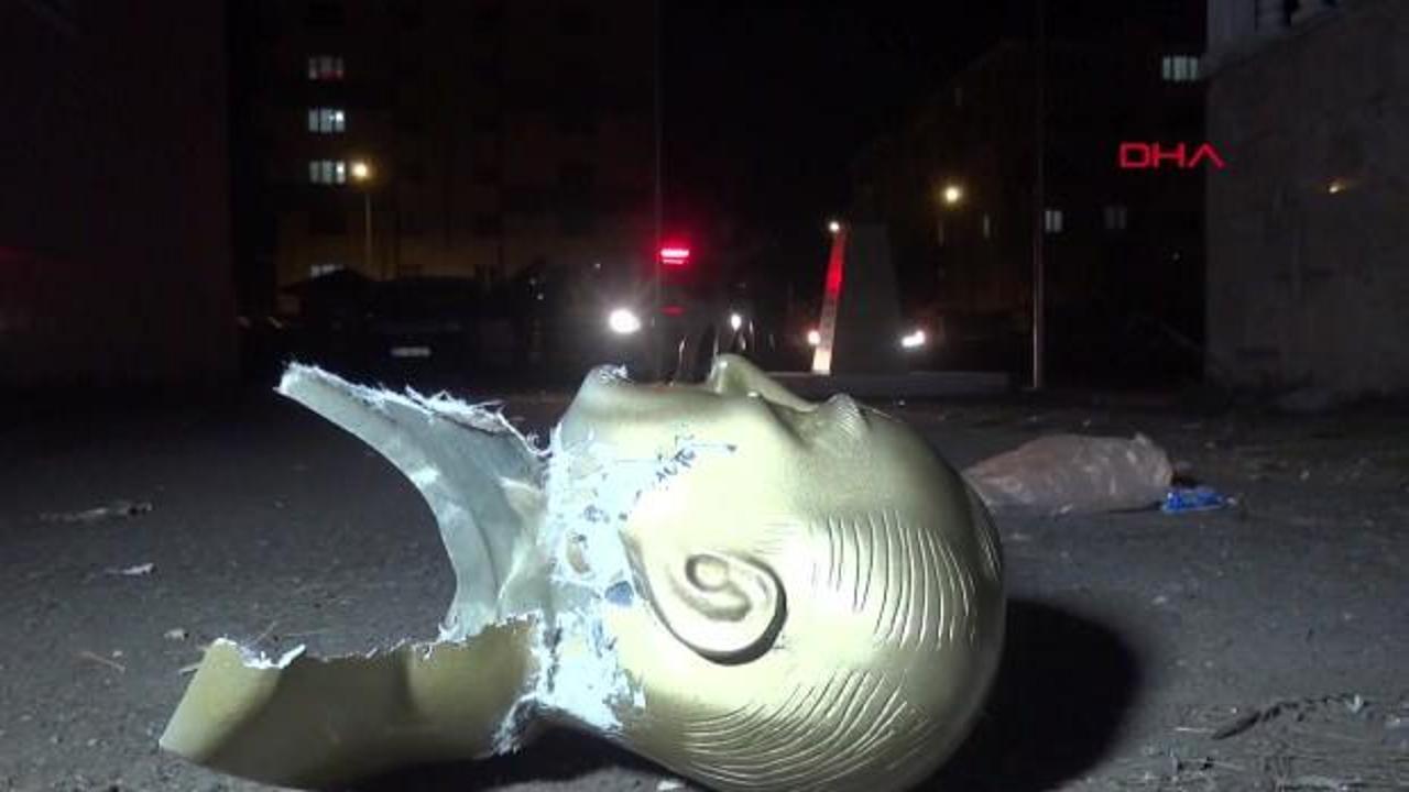 Atat&uuml;rk b&uuml;st&uuml;n&uuml; balta ile kıran ş&uuml;pheli yakalandı