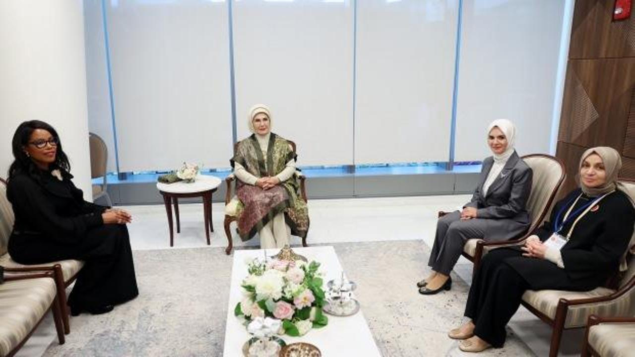 Emine Erdoğan, Malcolm X'in kızı Shabazz ile g&ouml;r&uuml;şt&uuml;