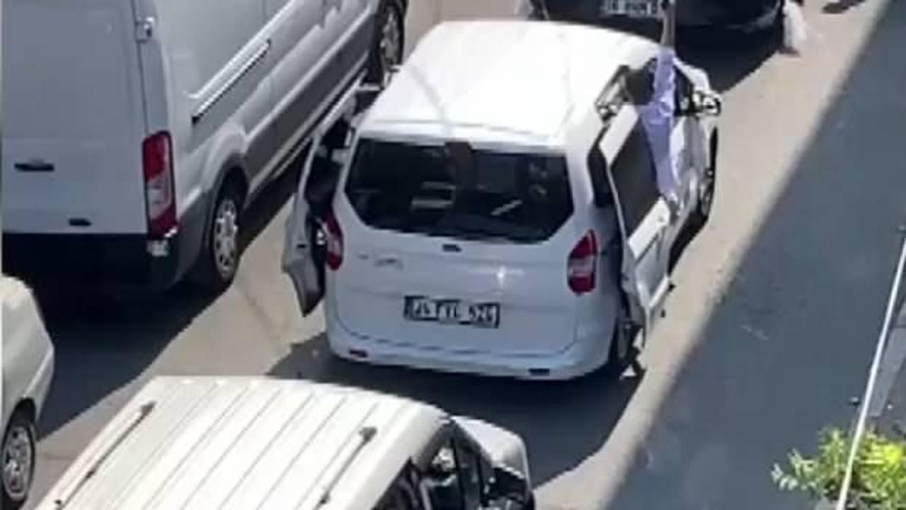 İstanbul'da d&uuml;ğ&uuml;n konvoyu ter&ouml;r&uuml;: Defalarca havaya ateş a&ccedil;tılar!