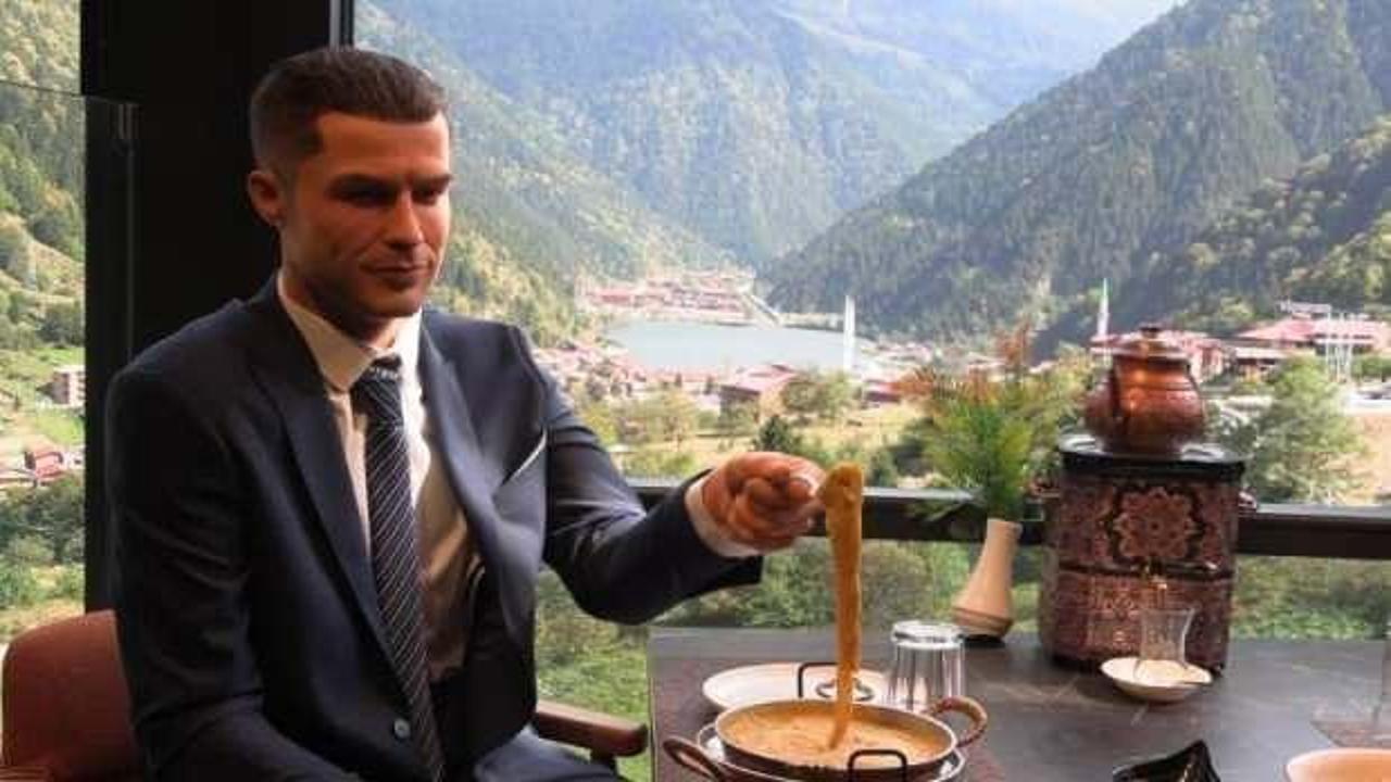 Trabzon'da kuymak yiyen Cristiano Ronaldo! Herkes şaşırdı