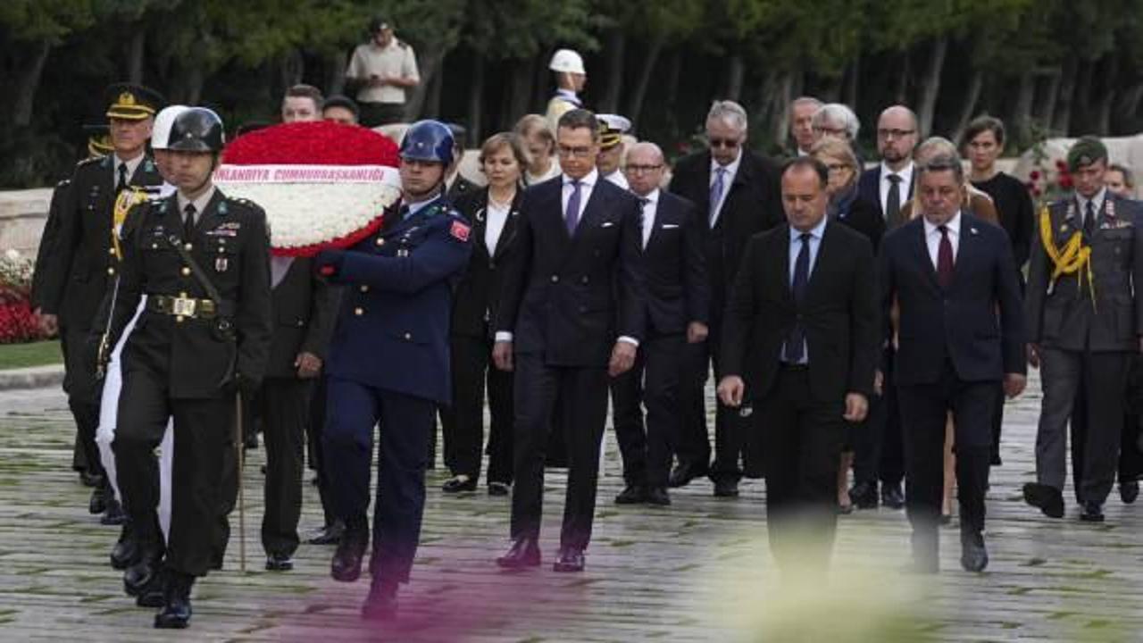 Anıtkabir&rsquo;i ziyaret etti... Finlandiya Cumhurbaşkanı Ankara&rsquo;da!
